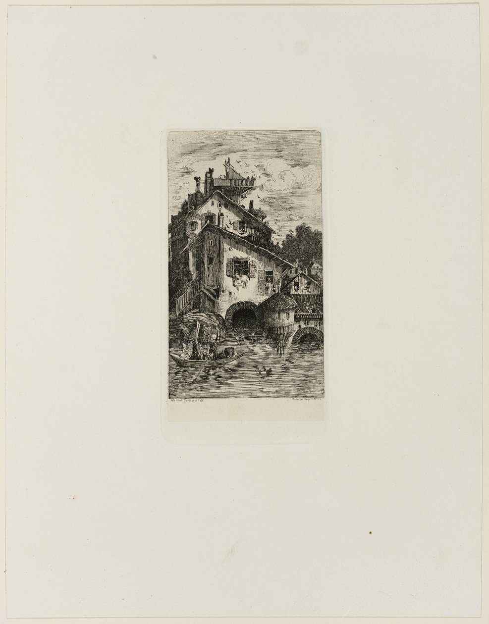 Vattenkvarn av Rodolphe Bresdin