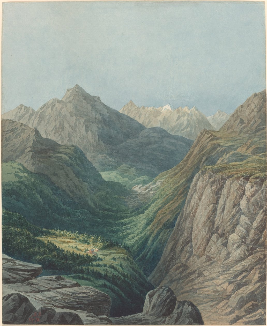 En alpin dal av Rodolphe Leon Berthoud