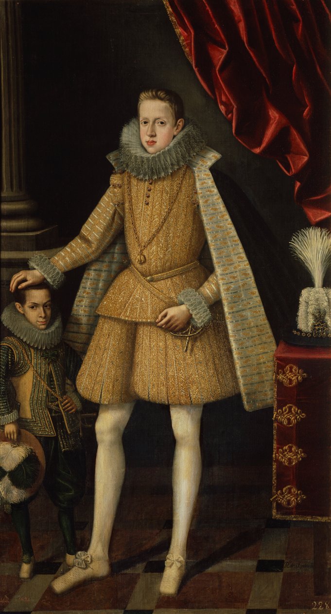 Prins Philip och dvärgen, Miguel Soplillo, ca 1620 (olja på duk) av Rodrigo de Villandrando