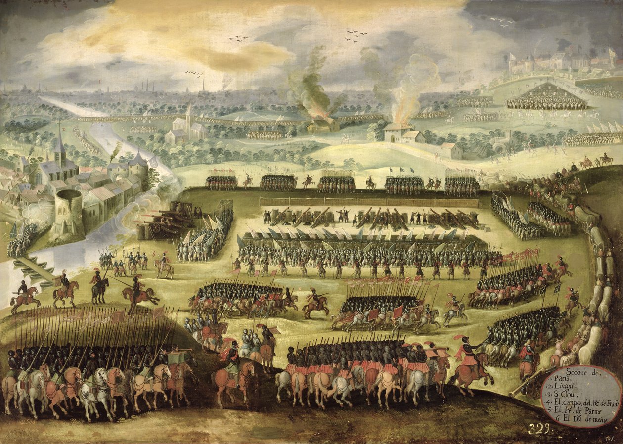 Belägringen av Paris (kriget mot Frankrike 1556-8) av Rodrigo of Holland
