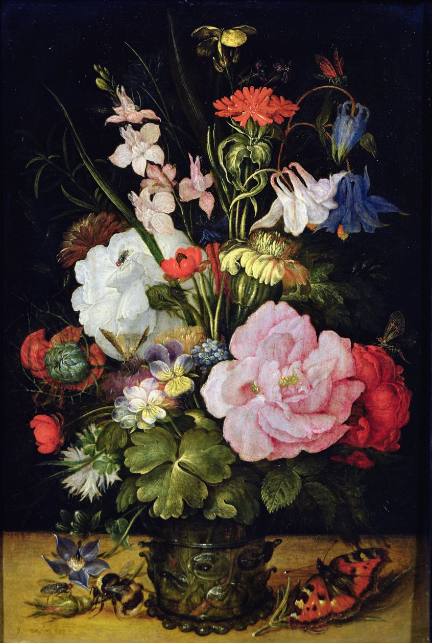 Blommor i en vas av Roelandt Jacobsz. Savery