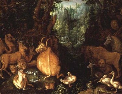 Djur och fåglar i ett skoglandskap av Roelandt Jacobsz. Savery