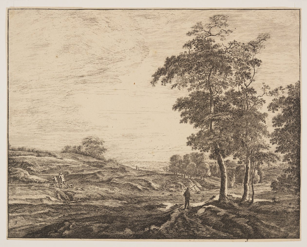 Nr 3, från Sex vyer i skogen i Haag av Roelant Roghman