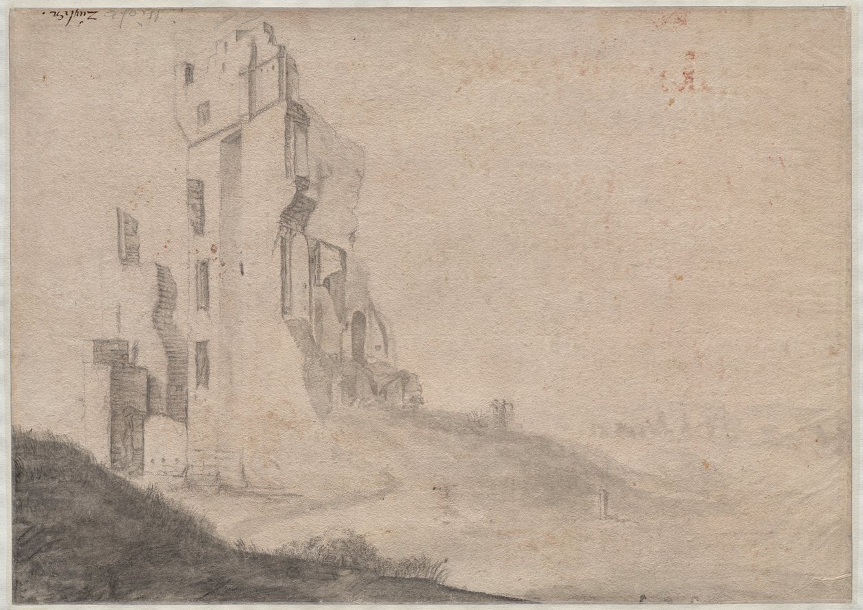 Ruin av huset Ter Kleef nära Haarlem av Roelant Roghman