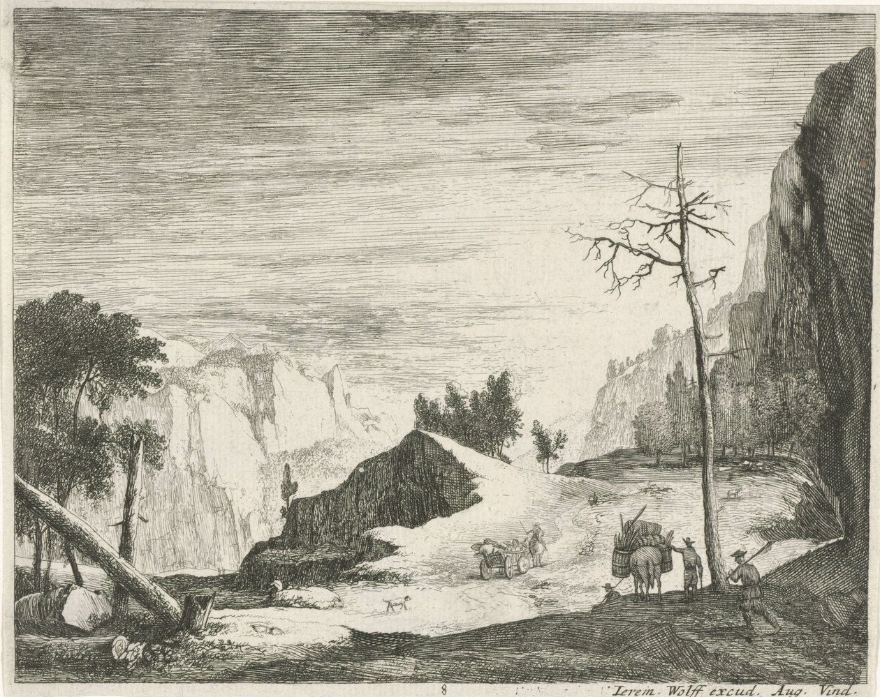 Väg i ett bergslandskap Tyrolska landskap (serietitel) av Roelant Roghman