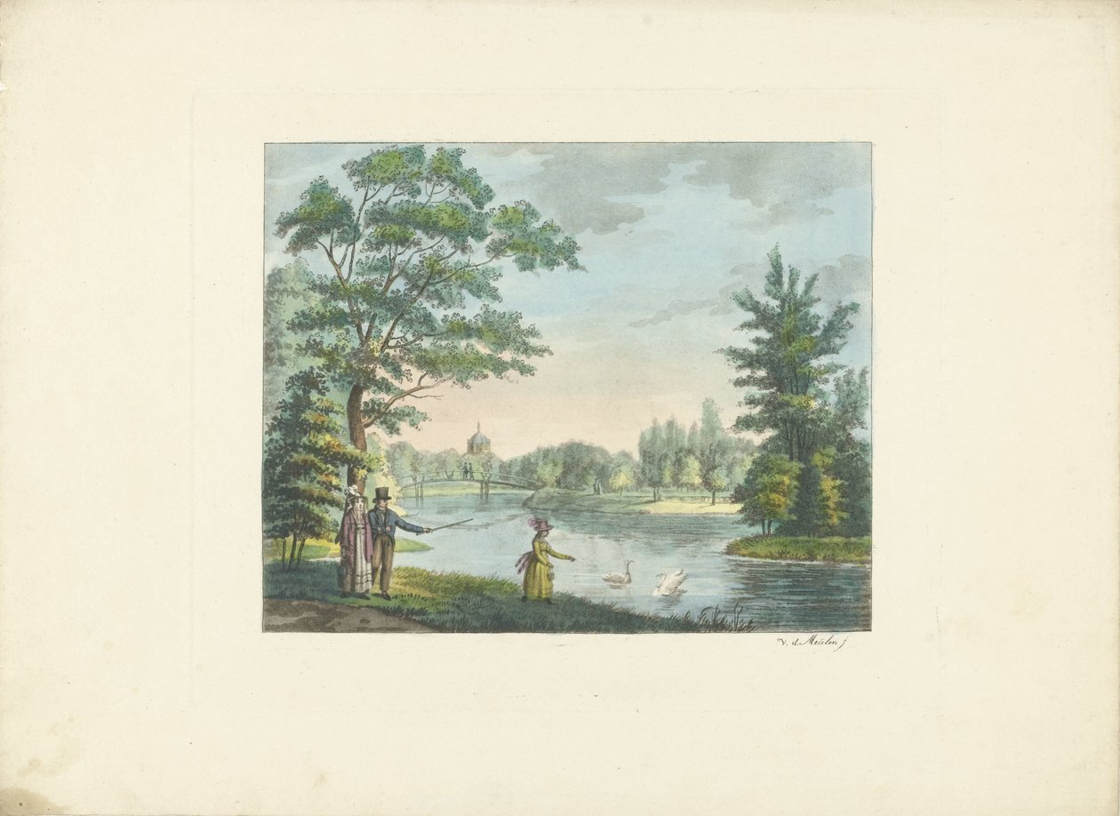Vandrare i en park av Roelof van der Meulen