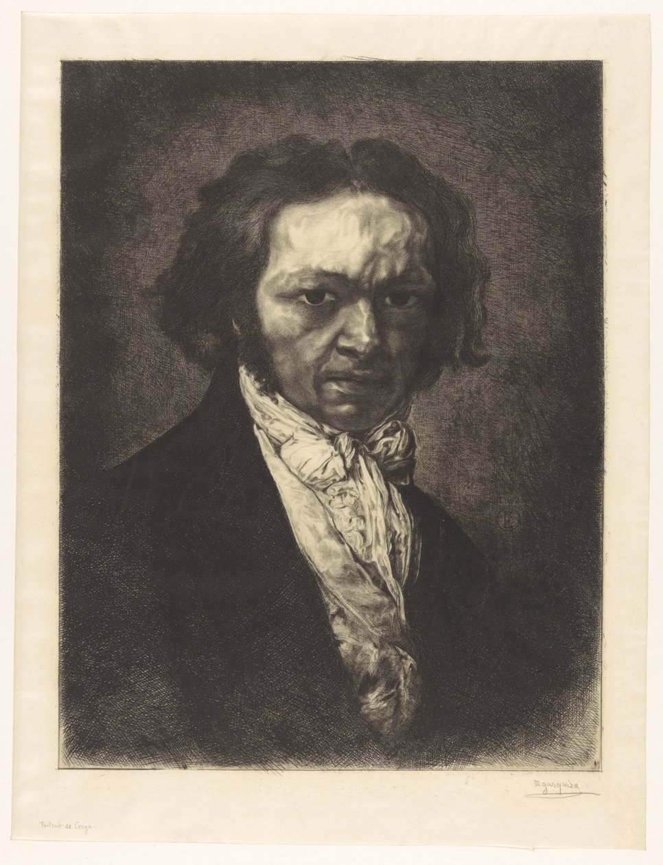 Porträtt av konstnären Francisco de Goya av Rogelio de Egusquiza