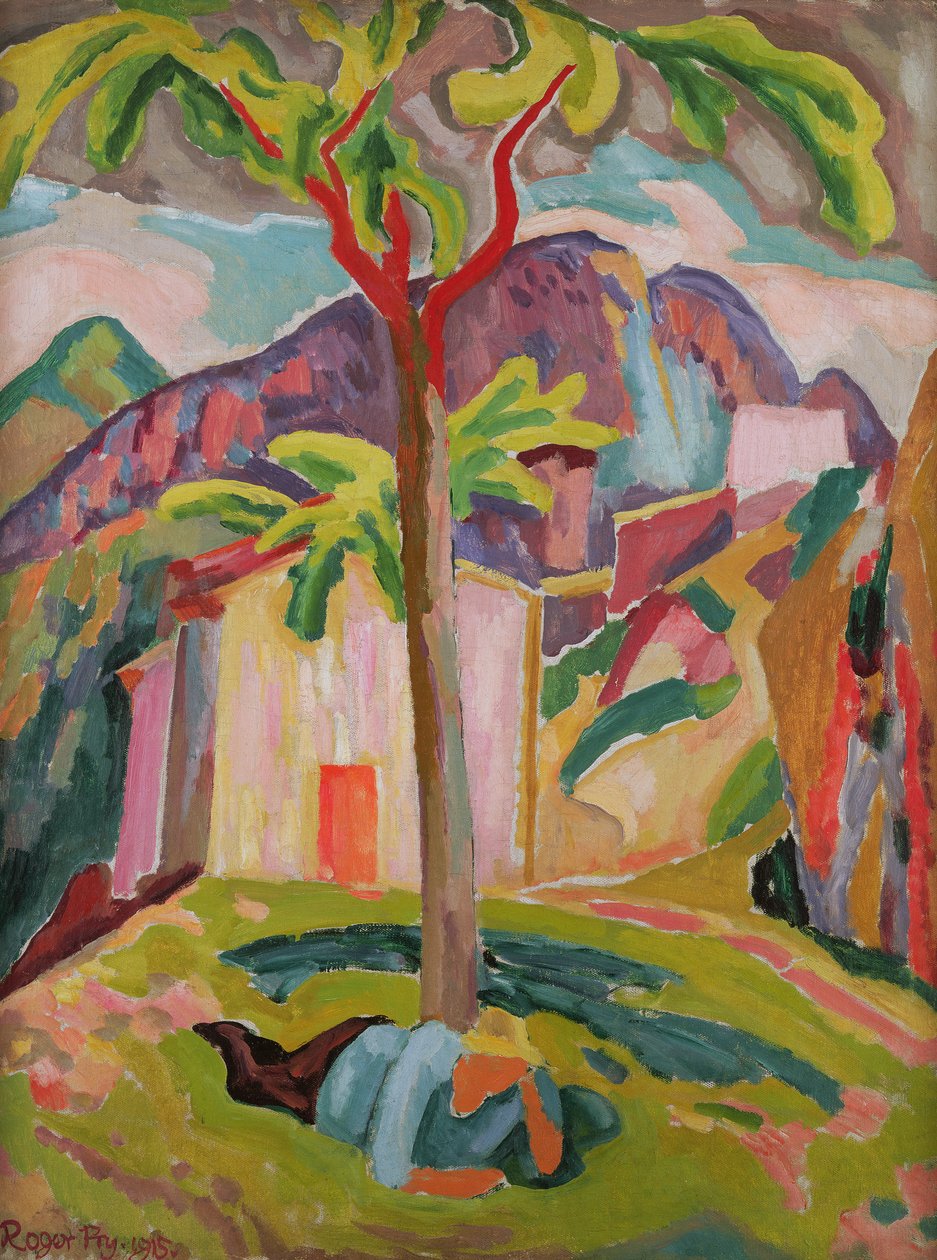 Figur som vilar under ett träd, S:t Agnes, 1915 av Roger Eliot Fry