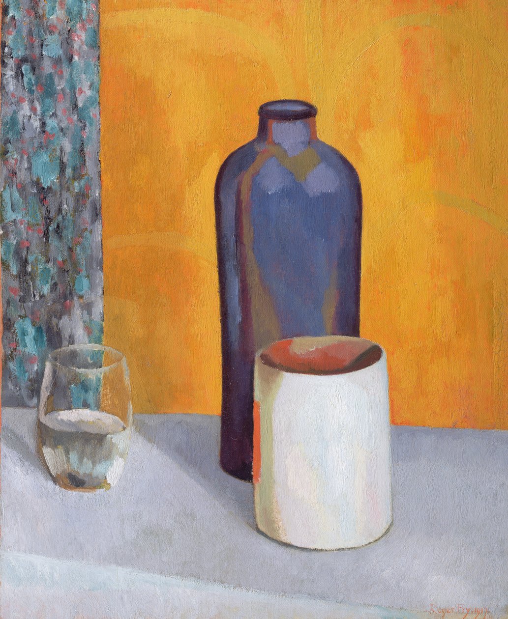 Stilleben med en blå flaska, 1917 av Roger Eliot Fry