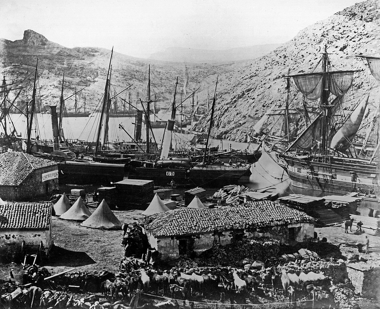 Cossack Bay, Krim, ca 1855 av Roger Fenton