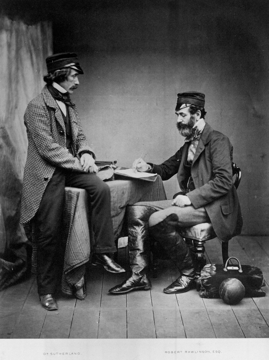 Dr Sutherland och Robert Rawlinson, 1855 av Roger Fenton