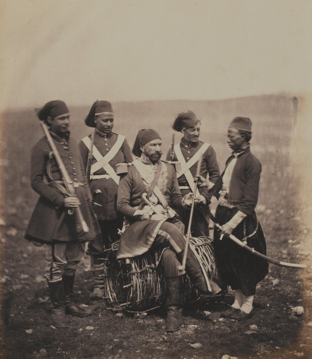 Ismail Pasha (1830-95) och följeslagare av Roger Fenton