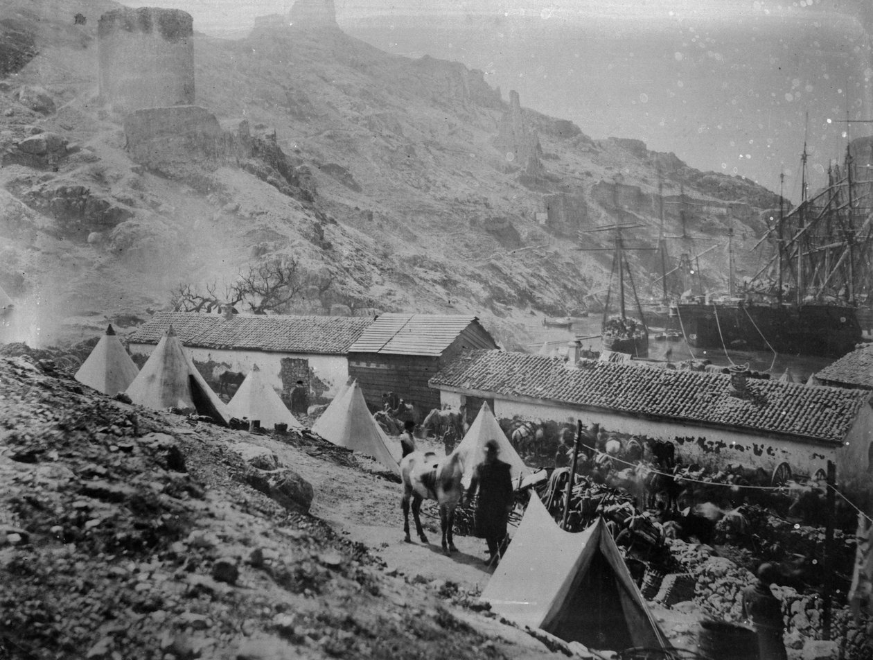 Hamnen i Balaklava under Krimkriget, c.1855 av Roger Fenton