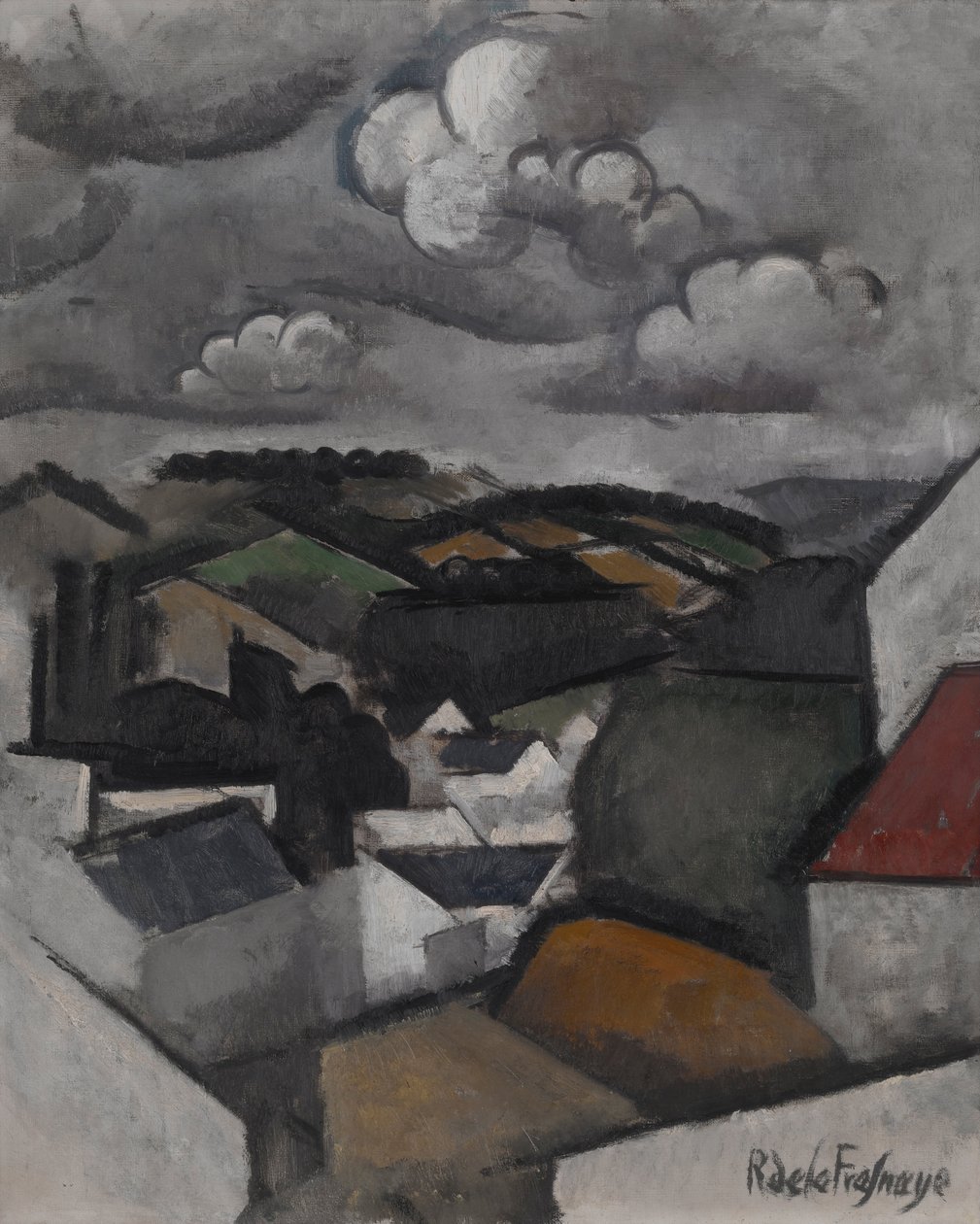 Landscape with a Village, The Hills Beyond Meulan av Roger de La Fresnaye