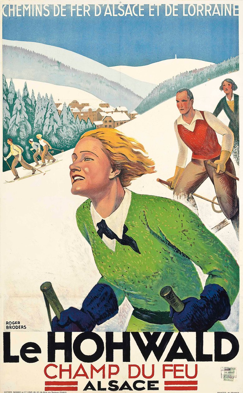 Le Hohwald, ca 1930 (färglitografi) av Roger Broders