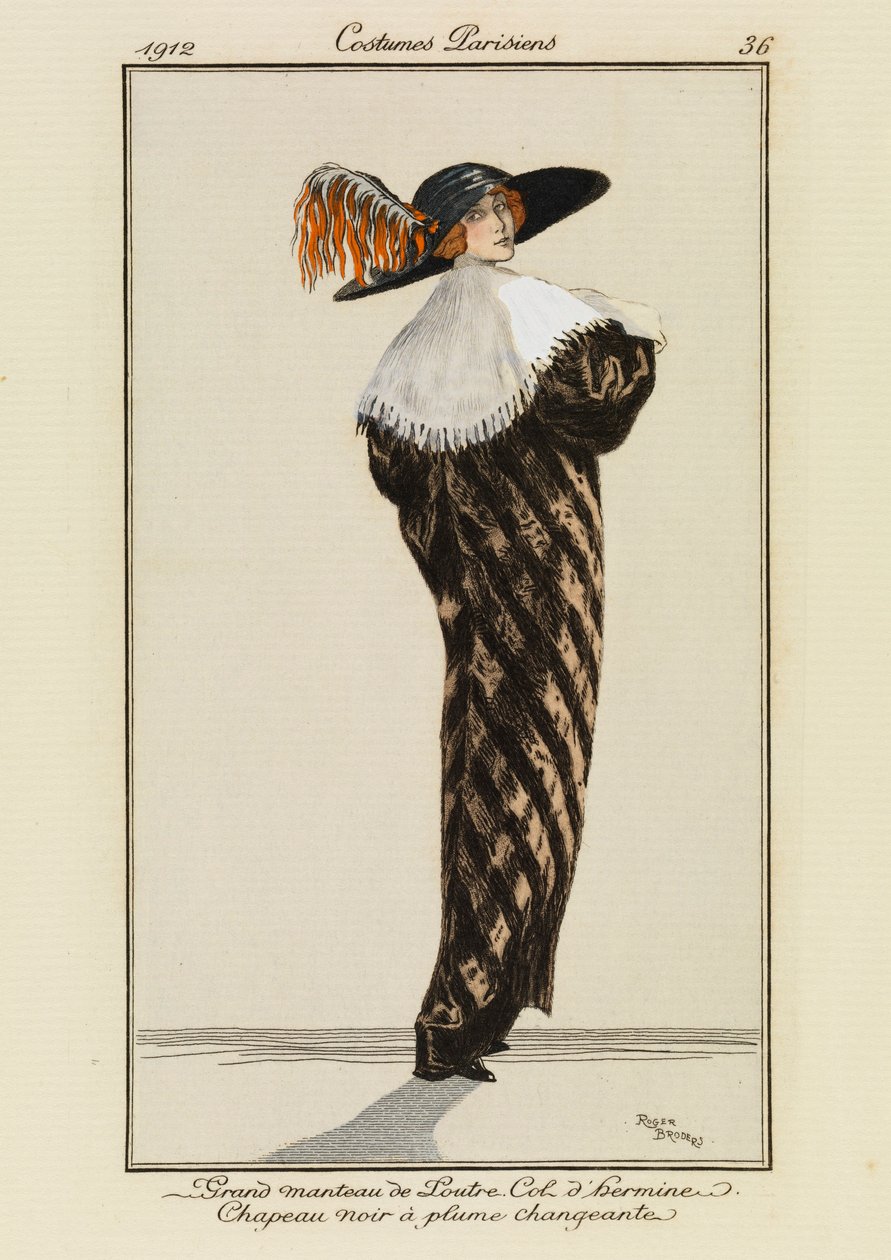 Tavel 36 från "Costumes Parisiens av Roger Broders