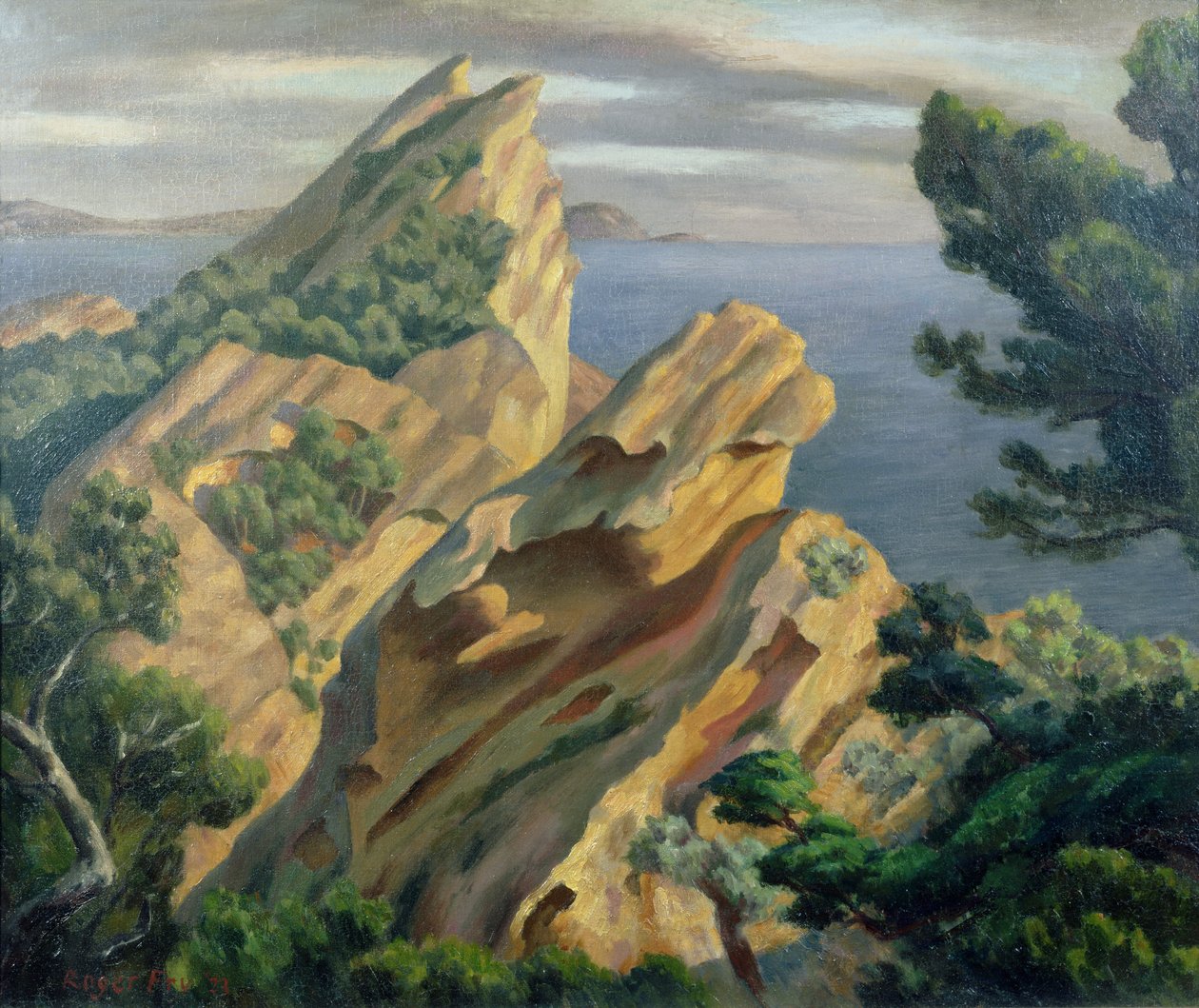 La Ciotat, nära Marseille, 1923 (olja) av Roger Eliot Fry
