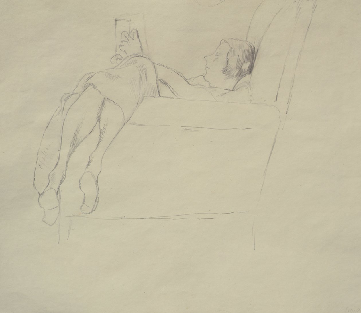Nina Hamnett Reading, ca 1917 av Roger Eliot Fry