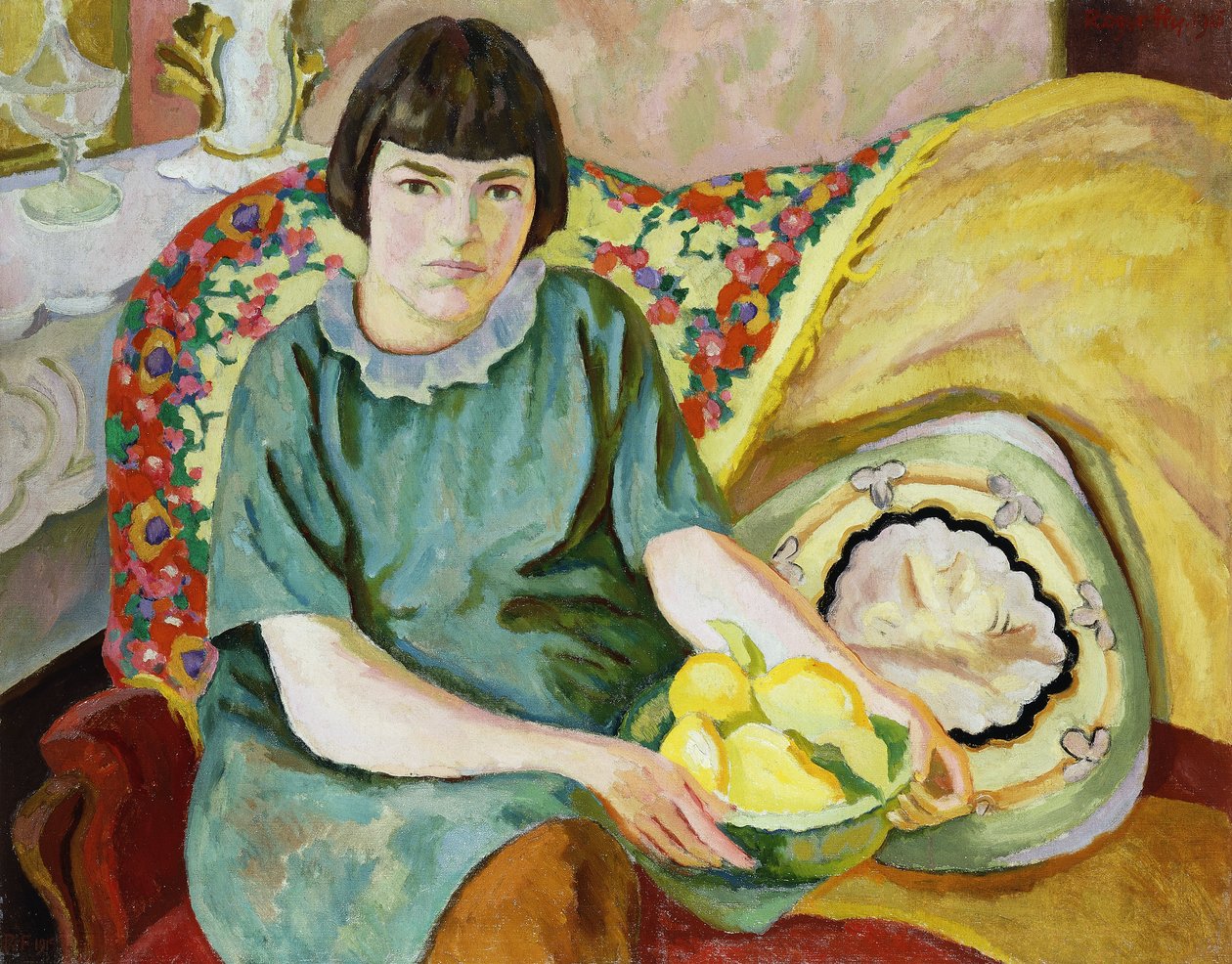 Porträtt av Zoum Van den Eeckhoudt, 1915 av Roger Eliot Fry