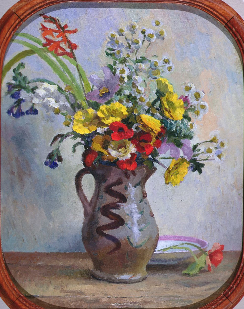 Sommarblommor, ca 1922 (olja ombord) av Roger Eliot Fry