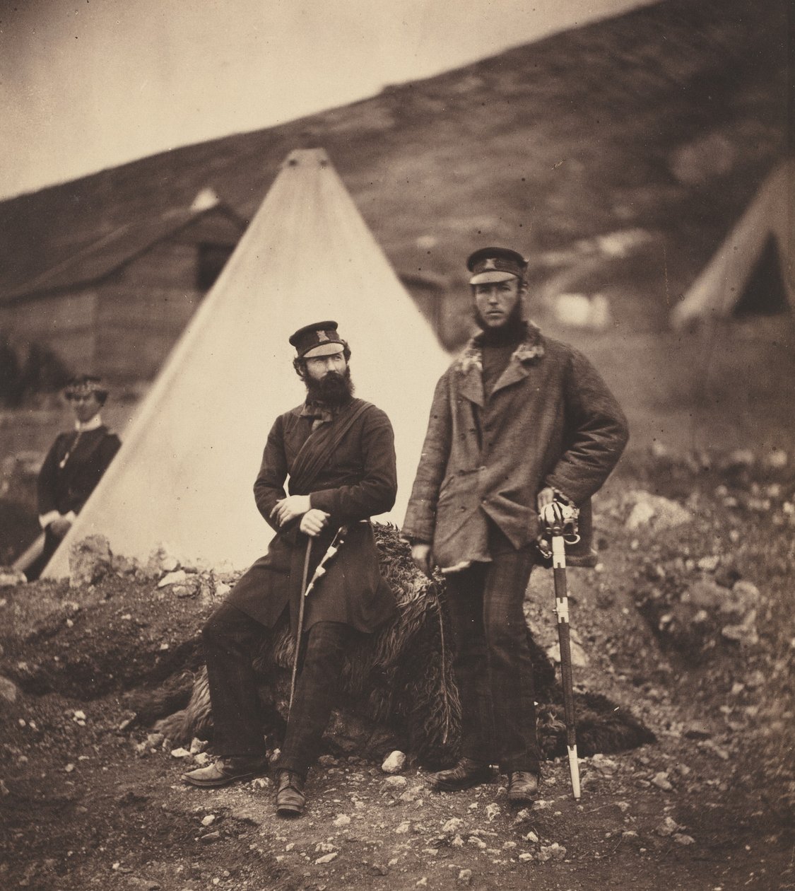 Kapten Graham och kapten MacLeod, 42:a regementet, 1855, tryckt 1856. av Roger Fenton