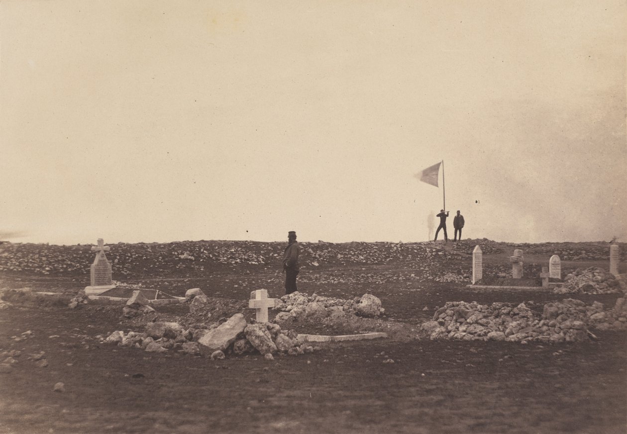 Cemetery, Cathcarts Hill, 1855, tryckt 1856. av Roger Fenton