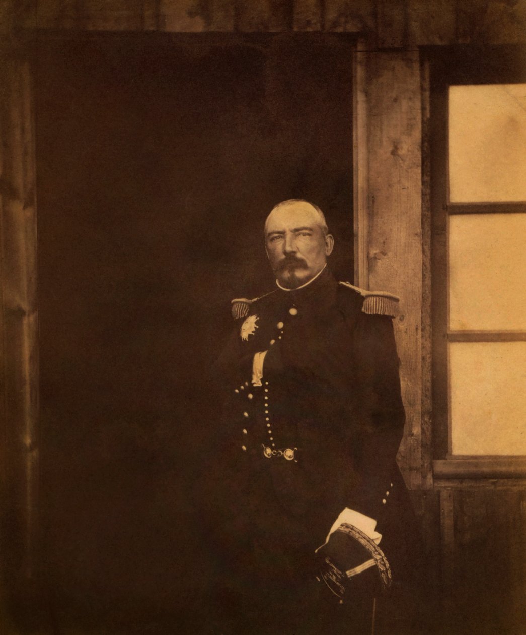 Franske generalen Pierre Bosquet, Trekvartsporträtt, Krimkriget, Krim, Ukraina av Roger Fenton