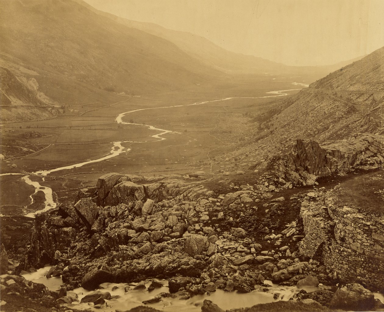 Glyn Francon, från sjön Ogwen av Roger Fenton