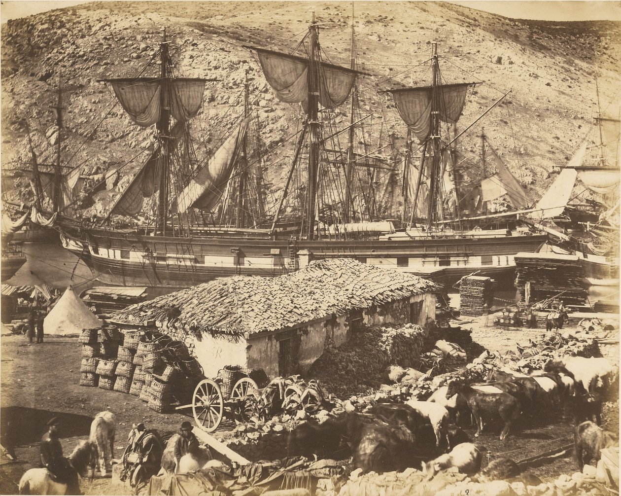 Hamnen i Balaklava, boskapskajen av Roger Fenton