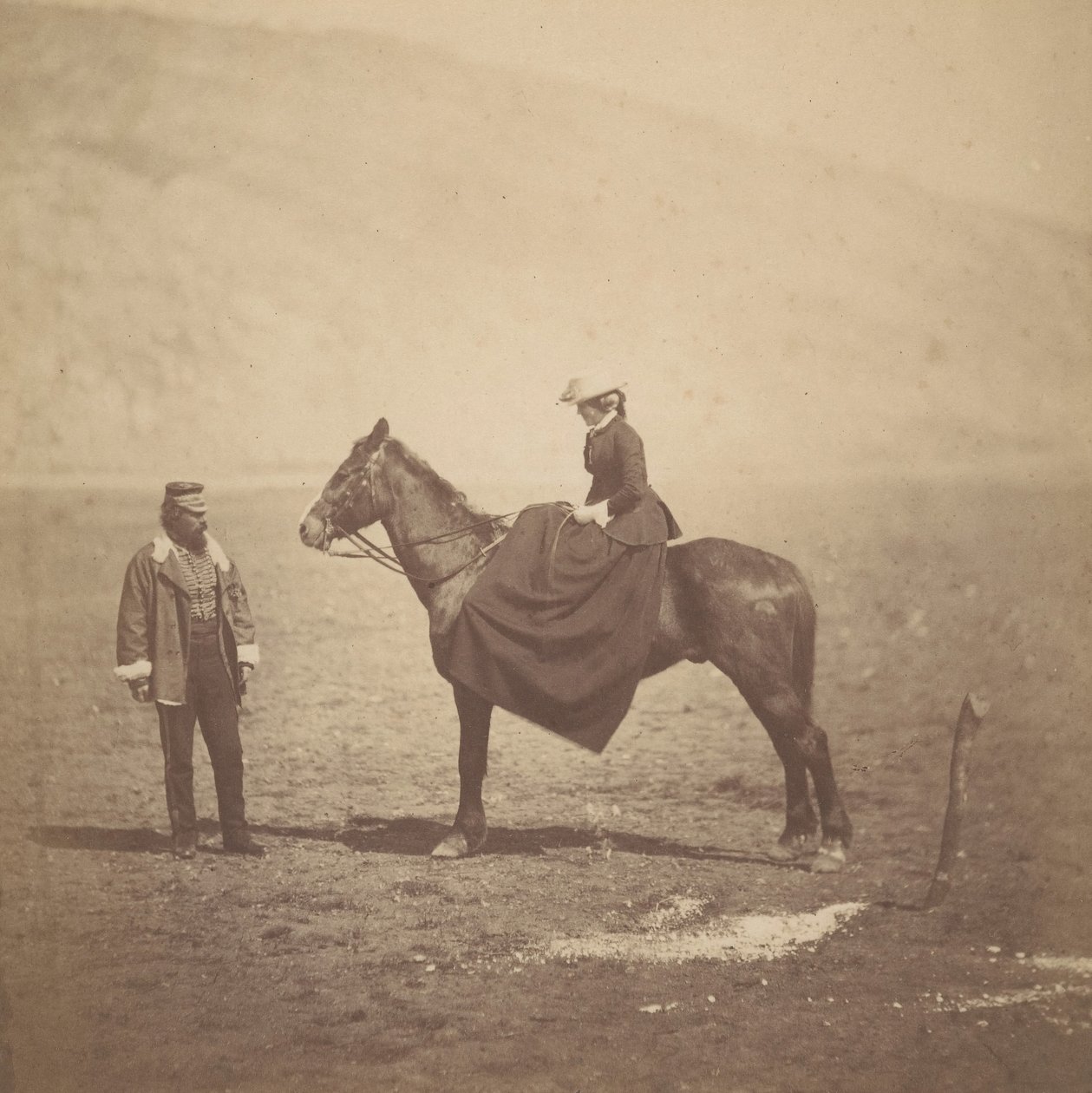 Henry Duberly och fru Duberly, 1855. av Roger Fenton
