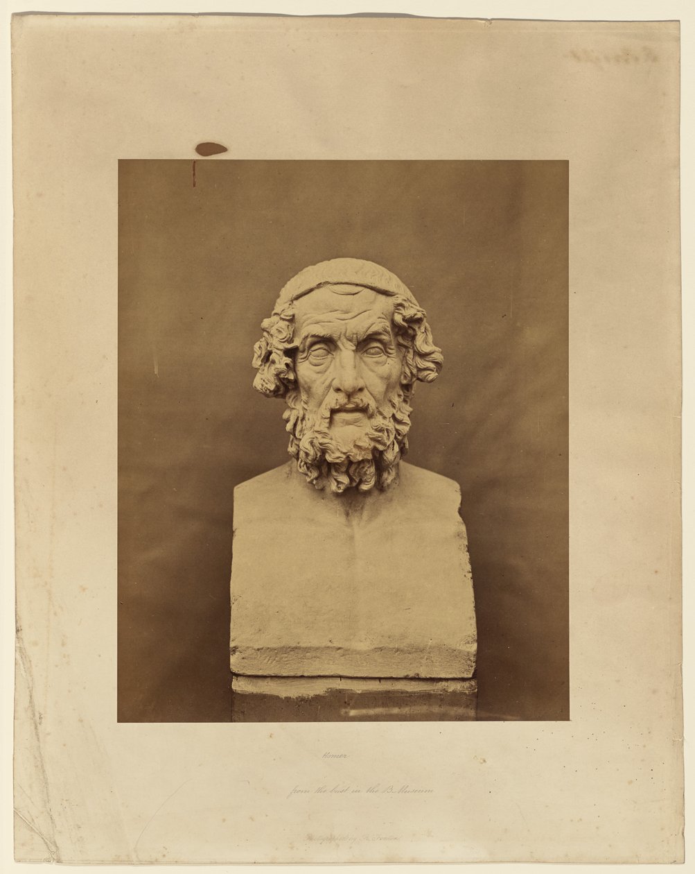Homeros, efter bysten på British Museum av Roger Fenton