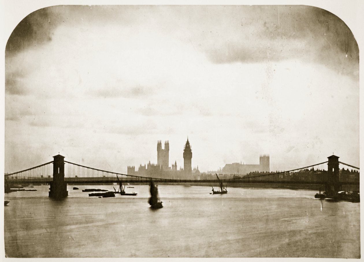 Houses of Parliament under uppbyggnad, London, c.1858 av Roger Fenton