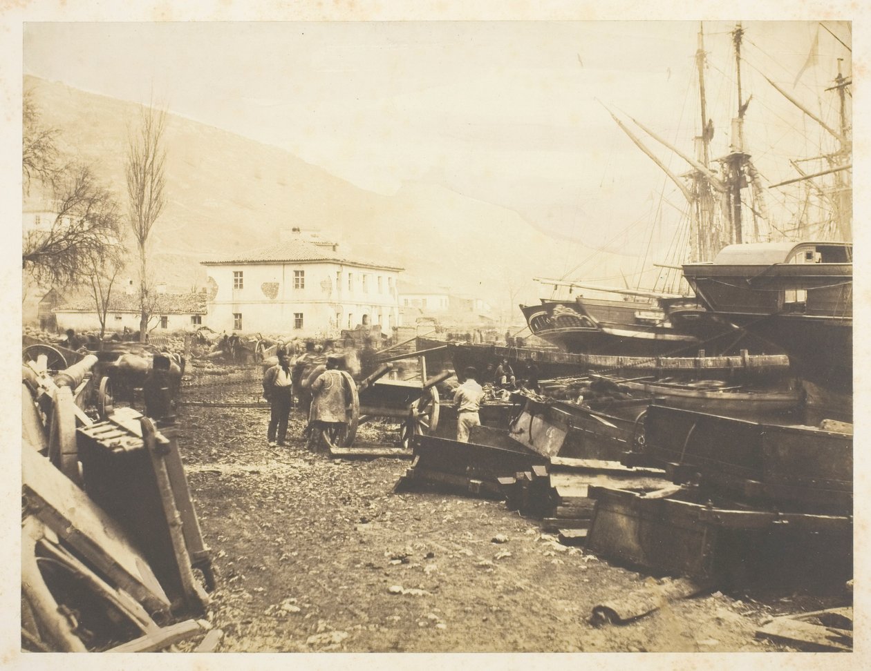 Landningsplats, Ordnance Wharf, Balaklava av Roger Fenton