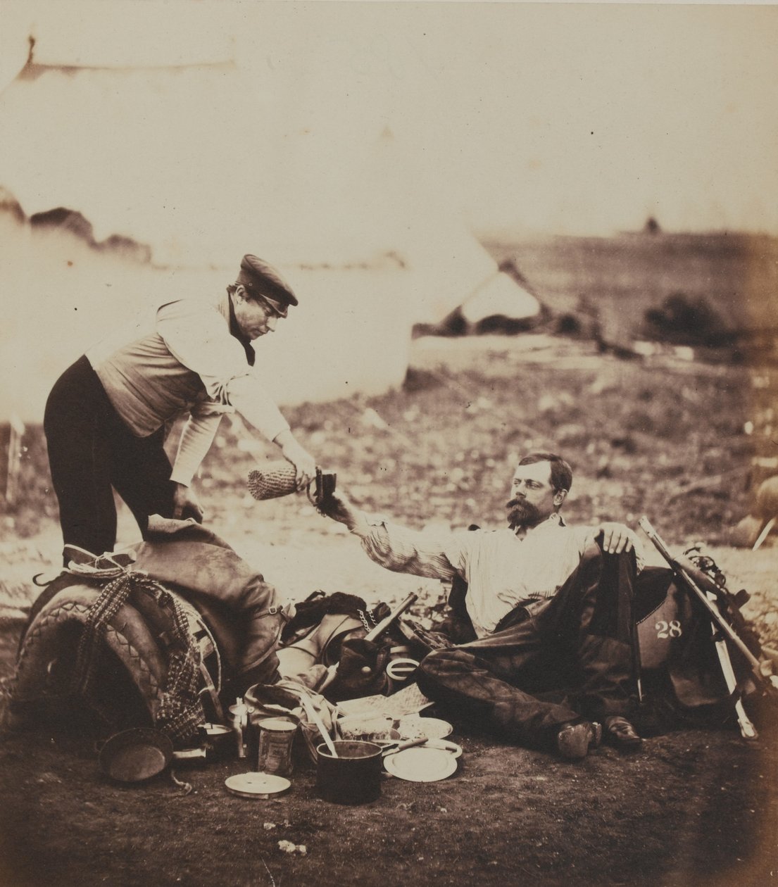 Överstelöjtnant Edmund Hallewell, 28th (The North Gloucestershire) Regiment of Foot, från ett album med 52 fotografier associerade med Krimkriget av Roger Fenton