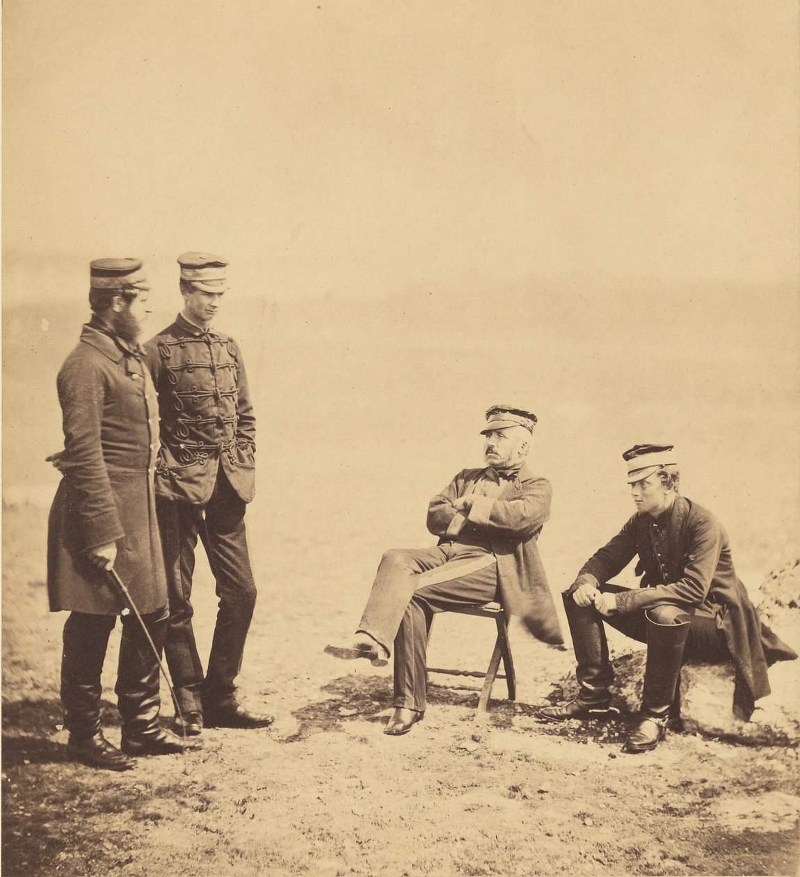 Generallöjtnant Barnard och stab av Roger Fenton