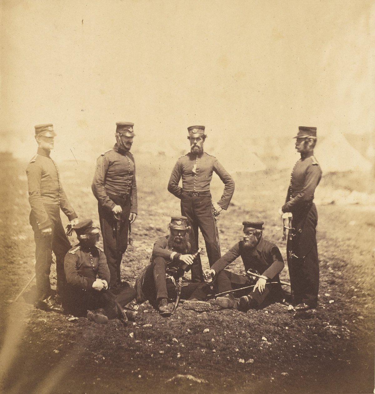 Officerare vid 68:e lätta infanteriet av Roger Fenton