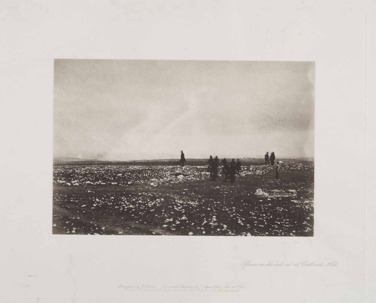 Officerare på utkik vid Cathcarts Hill av Roger Fenton