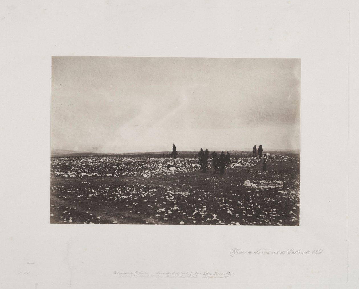 Officerare på utkik vid Cathcarts Hill, 1855. av Roger Fenton