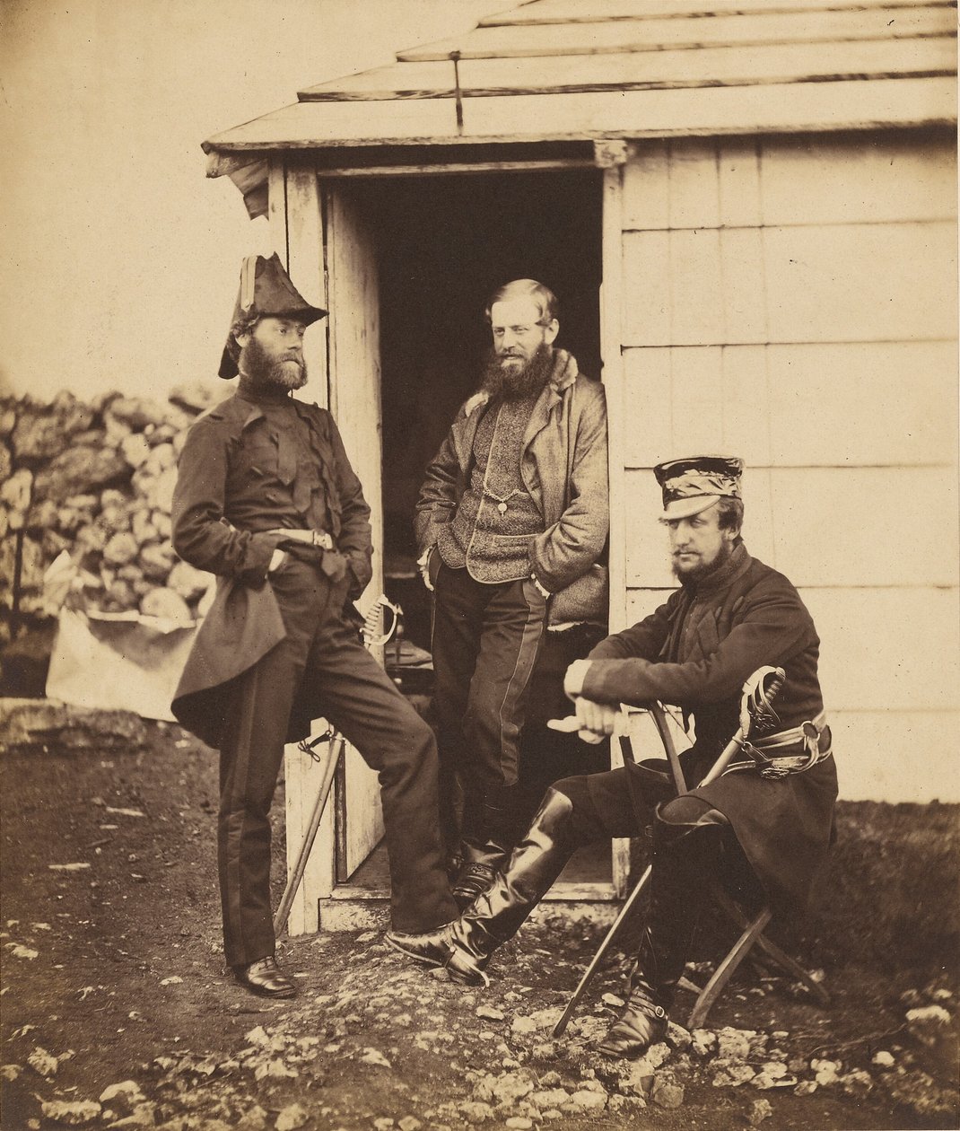 Officerare i generalmajor Sir G. Browns stab av Roger Fenton