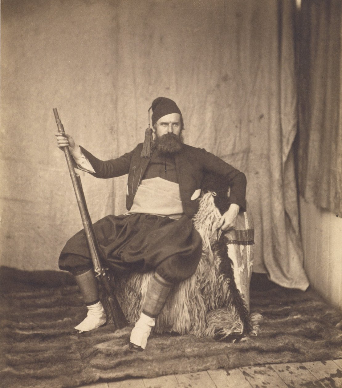 Självporträtt i zouavuniform av Roger Fenton