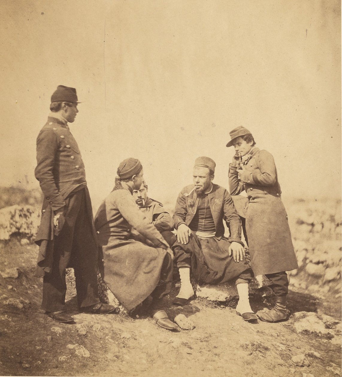 Zouaver och linjesoldater. av Roger Fenton