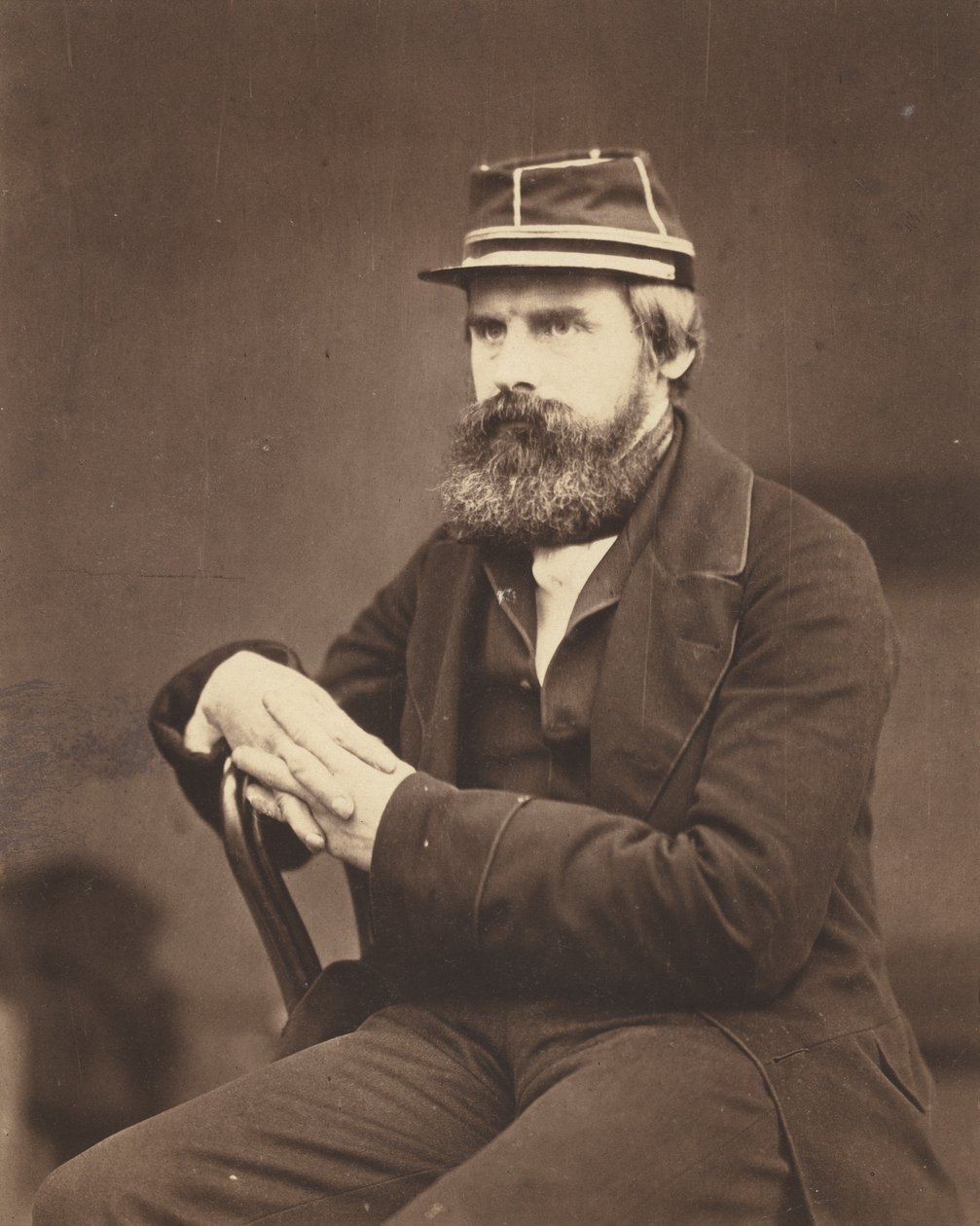 porträtt av en man ,ca. 1855 (foto) av Roger Fenton