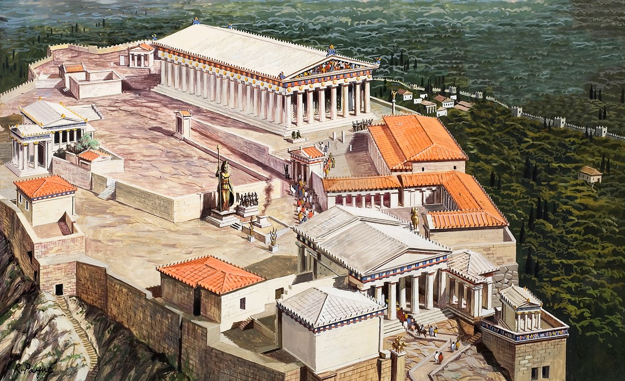 Akropolis och Parthenon av Roger Payne