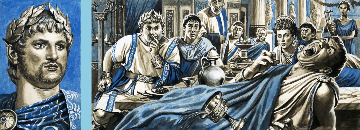 Porträtt av Nero och Nero när han ser Britannicus dö av Roger Payne