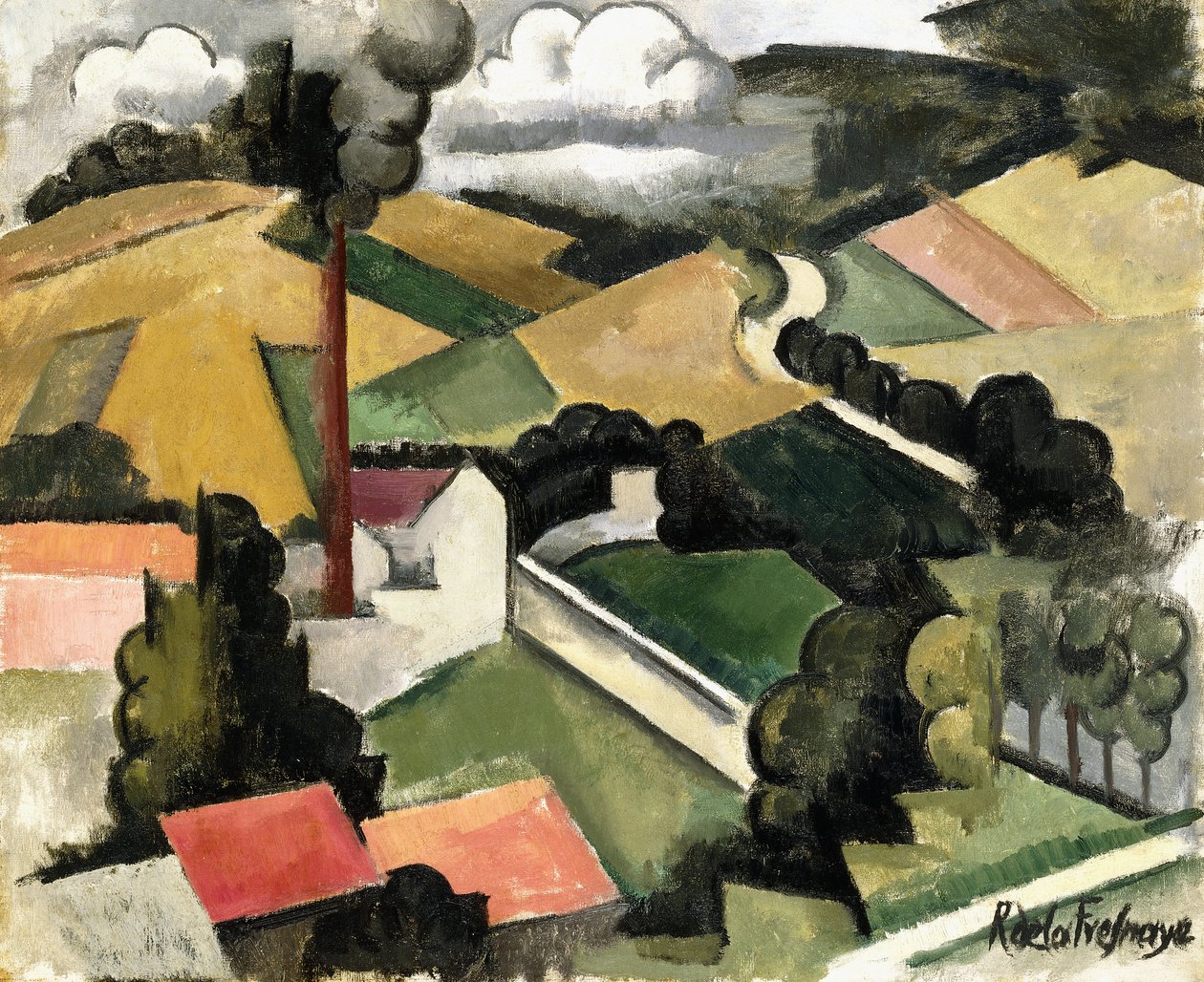 Eldstadsfabriken av Roger de La Fresnaye
