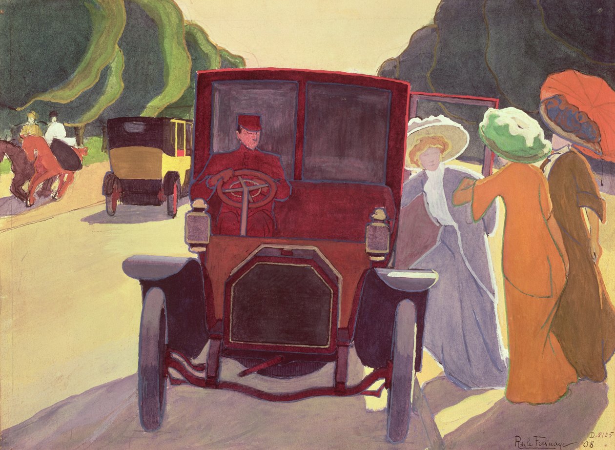 The Road with Acacias, 1908 (gouache på papper) av Roger de La Fresnaye