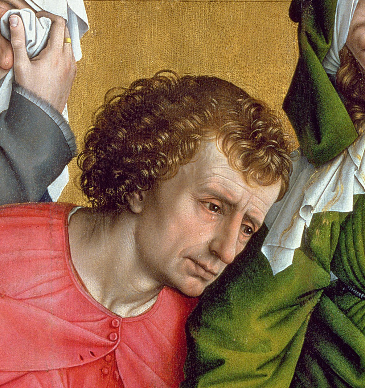 Nedstigning från korset, ca 1435 (detalj av 3756) av Rogier van der Weyden