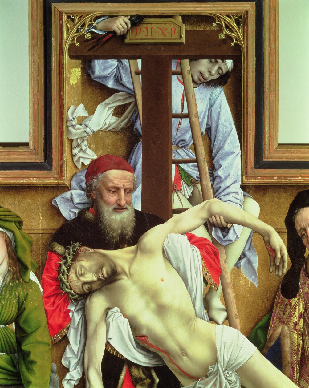Joseph of Arimathea Supporting the Dead Christ, 1435 (detalj från nedstigningen från korset) (se även 187563) av Rogier van der Weyden