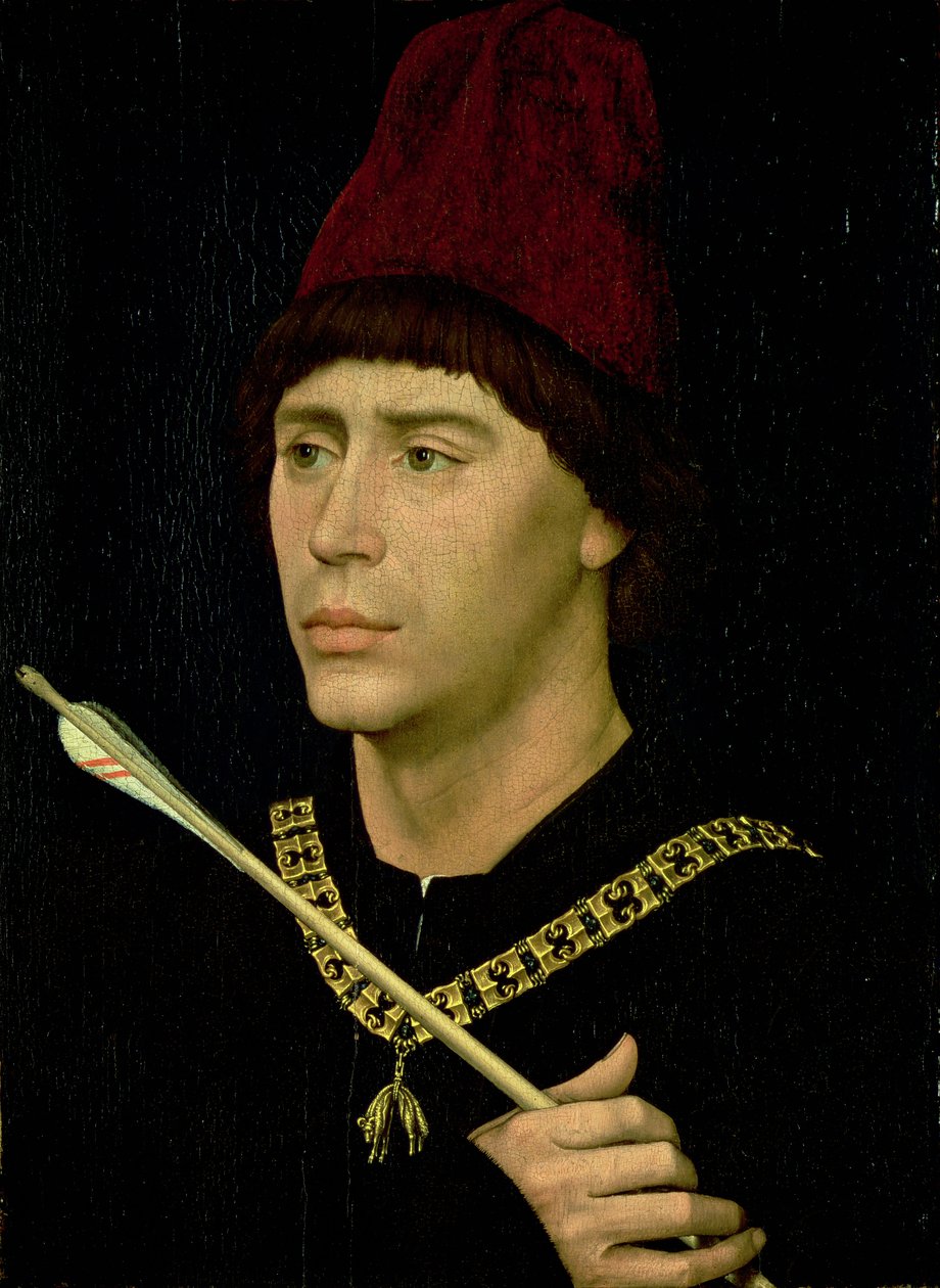 Porträtt av Antoine (142122-1504) bastard av Bourgogne, riddare av orden av det gyllene skinnet, ca 1456 av Rogier van der Weyden