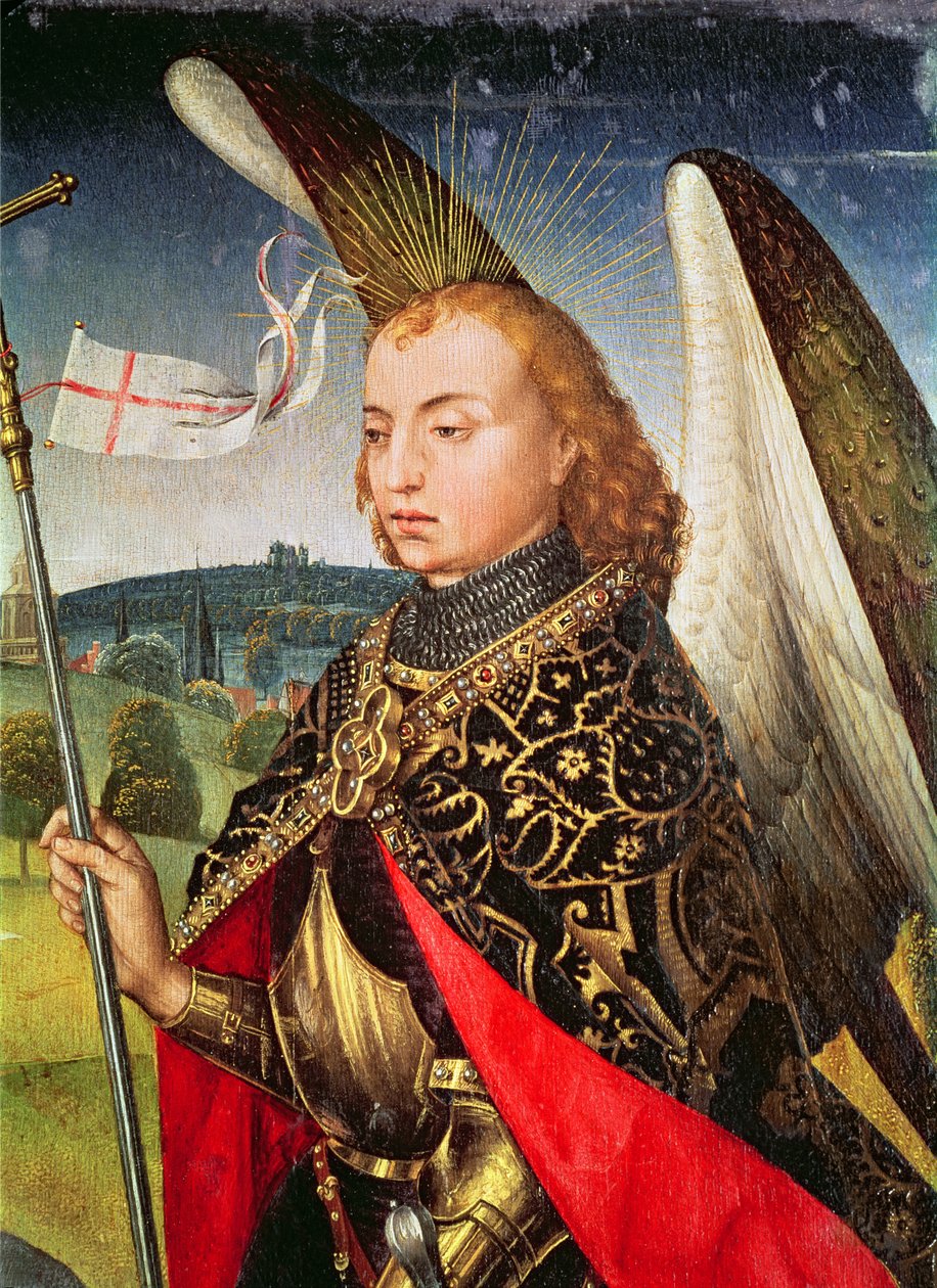 Ärkeängeln Mikael, 1460-66 (detalj av 344038) av Rogier van der Weyden